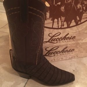 Lucchese brown leather cowgirl boots
